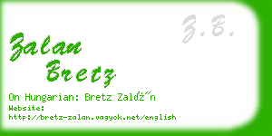 zalan bretz business card